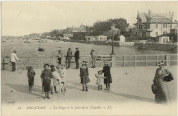 (33) 032, Arcachon, LL 26, La Plage Et La Jetée De La Chapelle - Arcachon