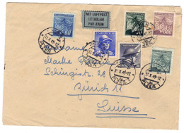 Tchécoslovaquie  // 1945 //  Lettre Pour La Suisse Par Avion - Briefe U. Dokumente