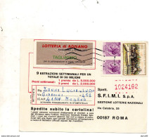 1982 CARTOLINA LOTTERIA DI AGNANO - 1981-90: Storia Postale