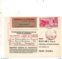 1982 CARTOLINA LOTTERIA DI AGNANO - 1981-90: Storia Postale