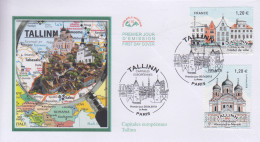 Enveloppe  FDC  1er  Jour    FRANCE   Capitale  Européenne  :   TALLINN   2018 - 2010-2019