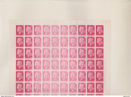 Feuille Complète Non Pliée Marianne De Cheffer 1536B ** Assèchement De L'encrier - Unused Stamps