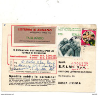 1982 CARTOLINA LOTTERIA DI AGNANO - 1981-90: Storia Postale