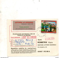 1982 CARTOLINA LOTTERIA DI AGNANO - 1981-90: Storia Postale