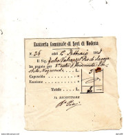 1868  ESATTORIA COMUNALE DI NOVI DI MODENA - Historical Documents