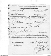 1855 CONSIGLIO GENERALE DEGLI OSPIZI DELLA PROVINCIA DI NAPOLI - Historical Documents