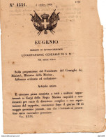 1860 DECRETO CONCESSA AMNISTIA  A TUTTI I MILITARI DELLA MARINA  PER REATO  DI  DISERZIONE - Decreti & Leggi