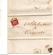 1874  LETTERA   CON ANNULLO  FOGGIA - Marcophilia