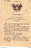 1860  DECRETO - Décrets & Lois