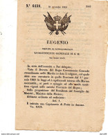 1860  DECRETO  ISTITUITA UNA  CAPITANERIA DI PORTO IN  ANCONA - Wetten & Decreten