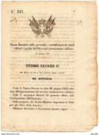 1868   DECRETO  SULLA GERARCHIA  AI GRADI MILITARI E PAGHE DEL PERSONALE FARMACEUTICO  MILITARE - Decreti & Leggi