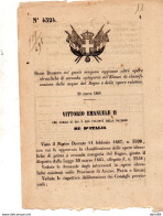 1868   DECRETO  COL QUALE VENGONO AGGIUNTE ALTRE OPERE IDRAULICHE - Decreti & Leggi