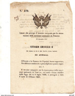 1861   DECRETO CHE PROROGA IL TERMINE PER LE ISCRIZIONI  IPOTECARIE  IN TOSCANA - Decreti & Leggi