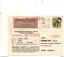 1982 CARTOLINA LOTTERIA DI AGNANO - 1981-90: Storia Postale