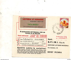 1982 CARTOLINA LOTTERIA DI AGNANO - 1981-90: Marcophilia