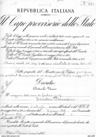 1948 CAPO PROVVISORIO DELLO STATO - Gesetze & Erlasse