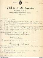 1945 UMBERTO DI SAVOIA DECRETO - Decretos & Leyes