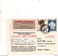1982 CARTOLINA LOTTERIA DI AGNANO - 1981-90: Marcofilia
