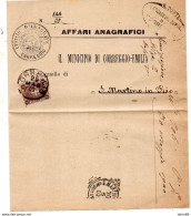 1900  LETTERA CON ANNULLO CORREGGIO - Marcofilía