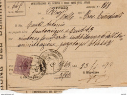 1895 RICEVUTA CON MARCA DA BOLLO - Italia