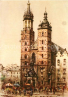 73328422 Krakow Krakau Kirche Kuenstlerkarte Krakow Krakau - Pologne