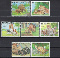 Animaux Sauvages Nicaragua 1988 (609) Yvert N° 1504 à 1507 Et PA 1231 à 1233 Oblitéré Used - Sonstige & Ohne Zuordnung