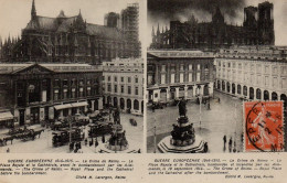 CPA 51 Le Crime De REIMS GUERRE EUROPEENNE 1914-1915 La Place Royale Et La Cathédrale Avant Et Après Le Bombardement - Reims