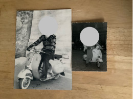 2 PHOTOS Scooters VESPÀ - Other & Unclassified