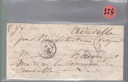 Une Lettre Dite Précurseurs      Cachet Nancy 1853  Destination Ainvelle - 1801-1848: Vorläufer XIX