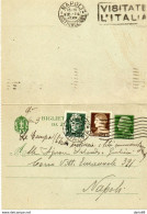 1941 BIGLIETTO POSTALE CON ANNULLO ROMA + TARGHETTA LOTTERIA ITALIA - Stamped Stationery