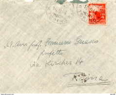 1946 LETTERA CON ANNULLO  TORINO + TARGHETTA  FIERA DI MILANO - 1946-60: Storia Postale