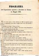 1866 PROGRAMMA DELL'ESPOSIZIONE AGRARIA E FORESTALE IN VIENNA - Documents Historiques