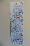 Marque-page Signet Tissu Fleurs Kimono Japonais Katabira Musée Guimet - Sonstige & Ohne Zuordnung