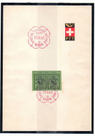 1943 2 Stamps From Genf Block Used FDC   (ch253) - Gebraucht