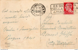 1941   CARTOLINA  CON ANNULLO GENOVA + TARGHETTA  2* GIORNATA DELLA  TECNICA - Poststempel