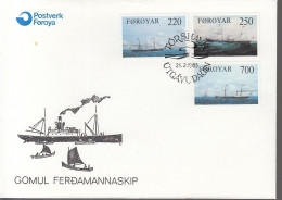 FÄRÖER  79-81, FDC, Dampfschiffe, 1983 - Färöer Inseln