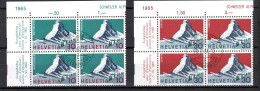 1965 Mountains 4block Used/gest.  (ch129) - Used Stamps