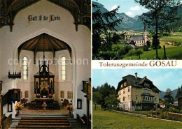 73328012 Gosau Oberoesterreich Evangelische Kirche Altarraum Brigittaheim Erholu - Altri & Non Classificati