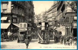 CPA Originale 75019 PARIS XIXe - Le Faubourg Montmartre (Transports, Bus, Autobus) - Distrito: 19