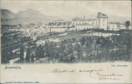 Cr208 Cartolina Benevento Citta' Villa Panorama 1902 Campania - Benevento