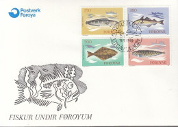 FÄRÖER  86-89, FDC, Fische, 1983 - Faeroër