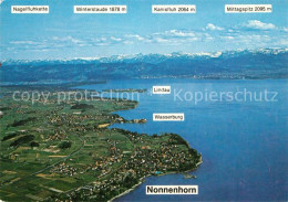 73327904 Nonnenhorn Wasserburg Lindau Alpenkette Fliegeraufnahme Nonnenhorn - Other & Unclassified