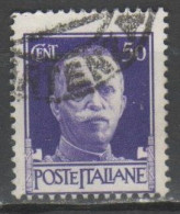 ITALIA 1929 - Effigie 50 C. - Varietà Dentellatura Spostata - Used