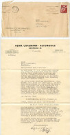 Germany 1935 Cover & Letter; Herford - Herm. Corsmann, Automobile To Schiplage; 12pf. Return Of Saar; Slogan Cancel - Lettres & Documents