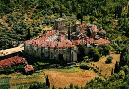 73327743 Berg Athos Kloster Hilandari Fliegeraufnahme Berg Athos - Griechenland