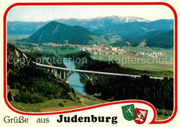 73327719 Judenburg Steiermark Mit Umfahrung Bruecke Alpenpanorama Fliegeraufnahm - Autres & Non Classés