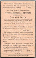 Bidprentje Pulderbos - Peeters Melania Gatharina (1877-1947) - Imágenes Religiosas