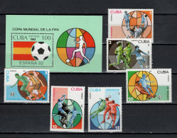 Cuba 1981 Football Soccer World Cup Set Of 6 + S/s MNH - 1982 – Espagne