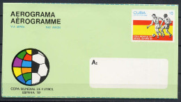 Cuba 1982 Football Soccer World Cup Commemorative Aerogramme - 1982 – Spain