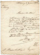 LETTRE MANUSCRITE MAIRE DE POMAREZ (40)  ,  AU MAIRE DE POYARTIN (LANDES, CHALOSSE) 1833 - Manoscritti